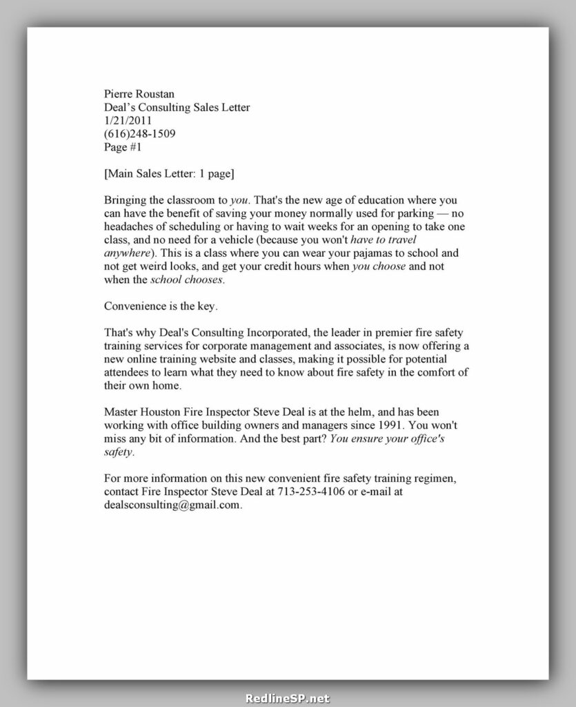 Sales Letter 03