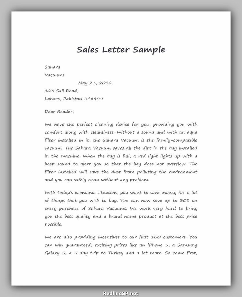 Sales Letter Sample 44