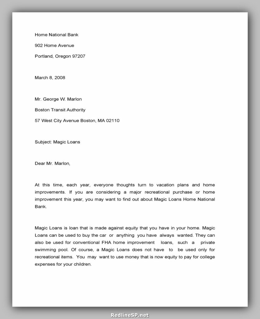 Sales Letter Template 15