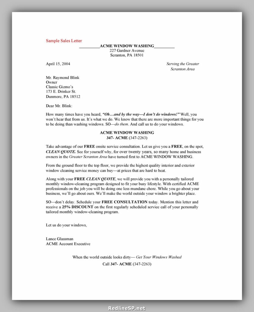 Sales Letter Template 19