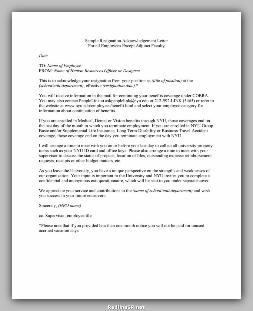 Sample Acknowledgement Letter 02