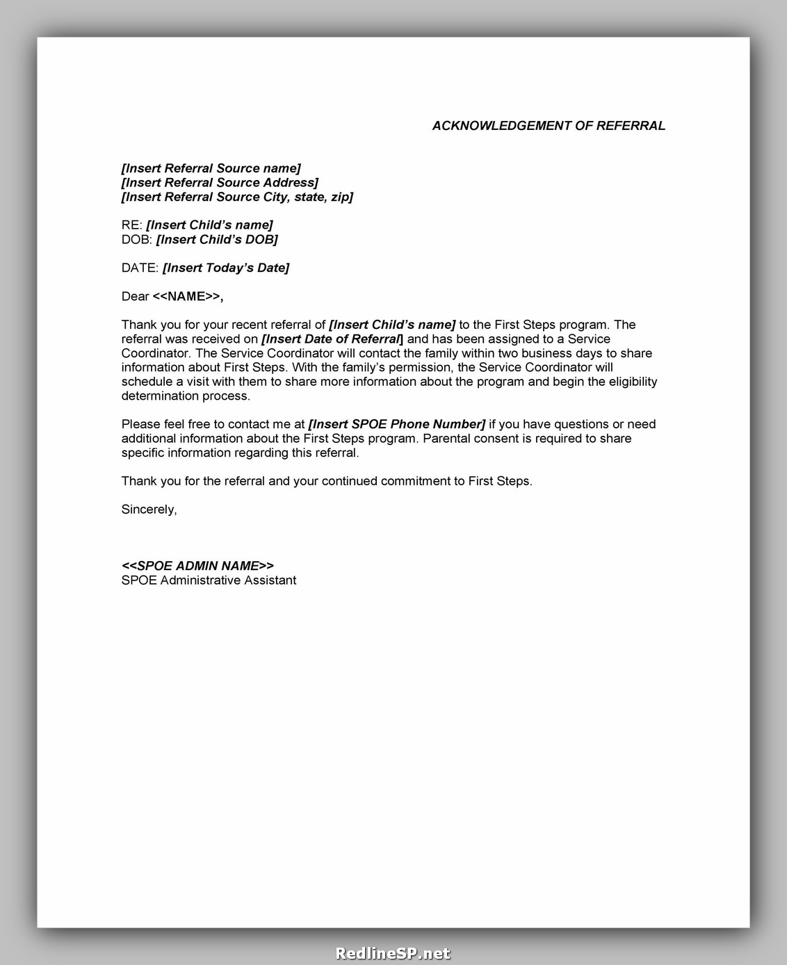 30 Sample Acknowledgement Letter RedlineSP