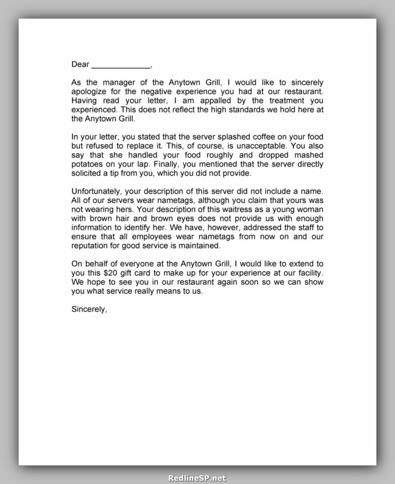 apology letter 400 words