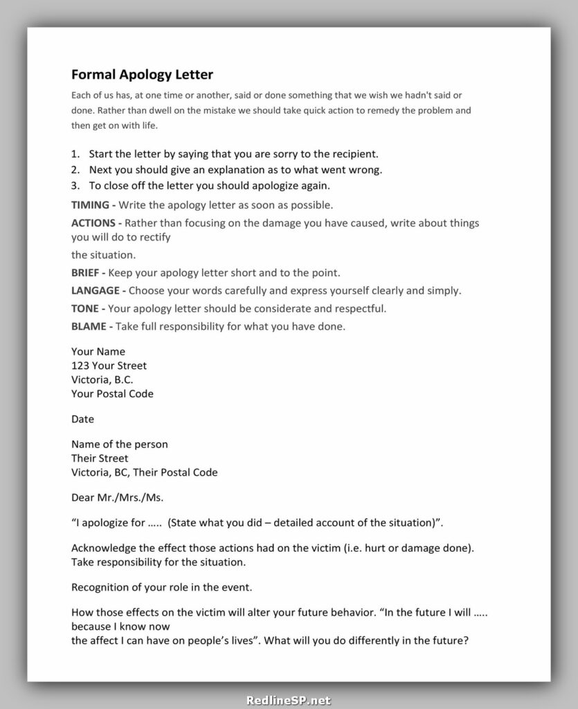 apology letter sample 30