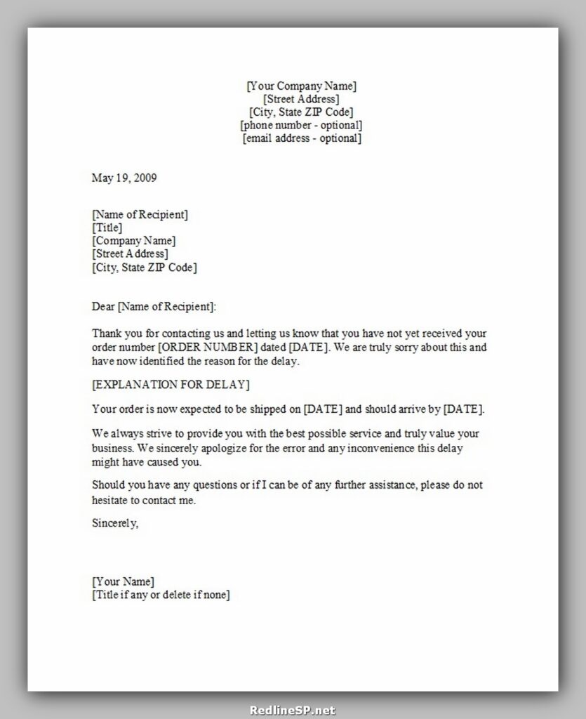 apology letter template 11