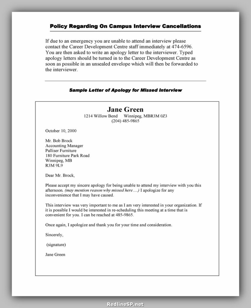 apology letter template 14