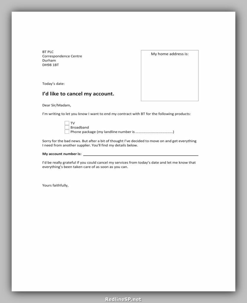 cancellation letter template 15