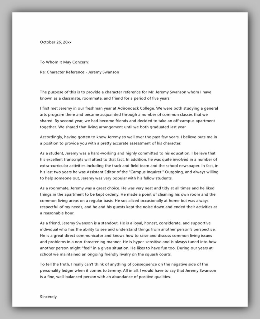 character reference letter 15 character reference letter 15