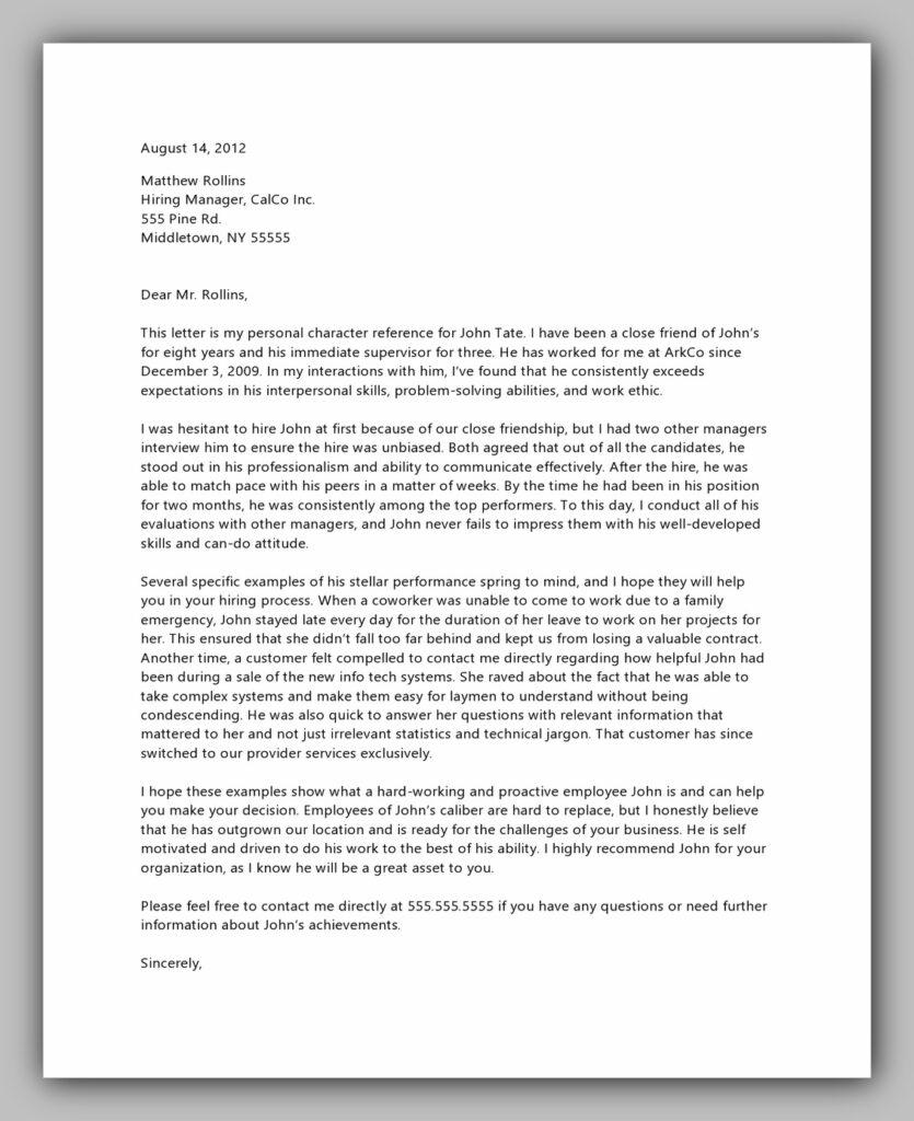 character reference letter 17