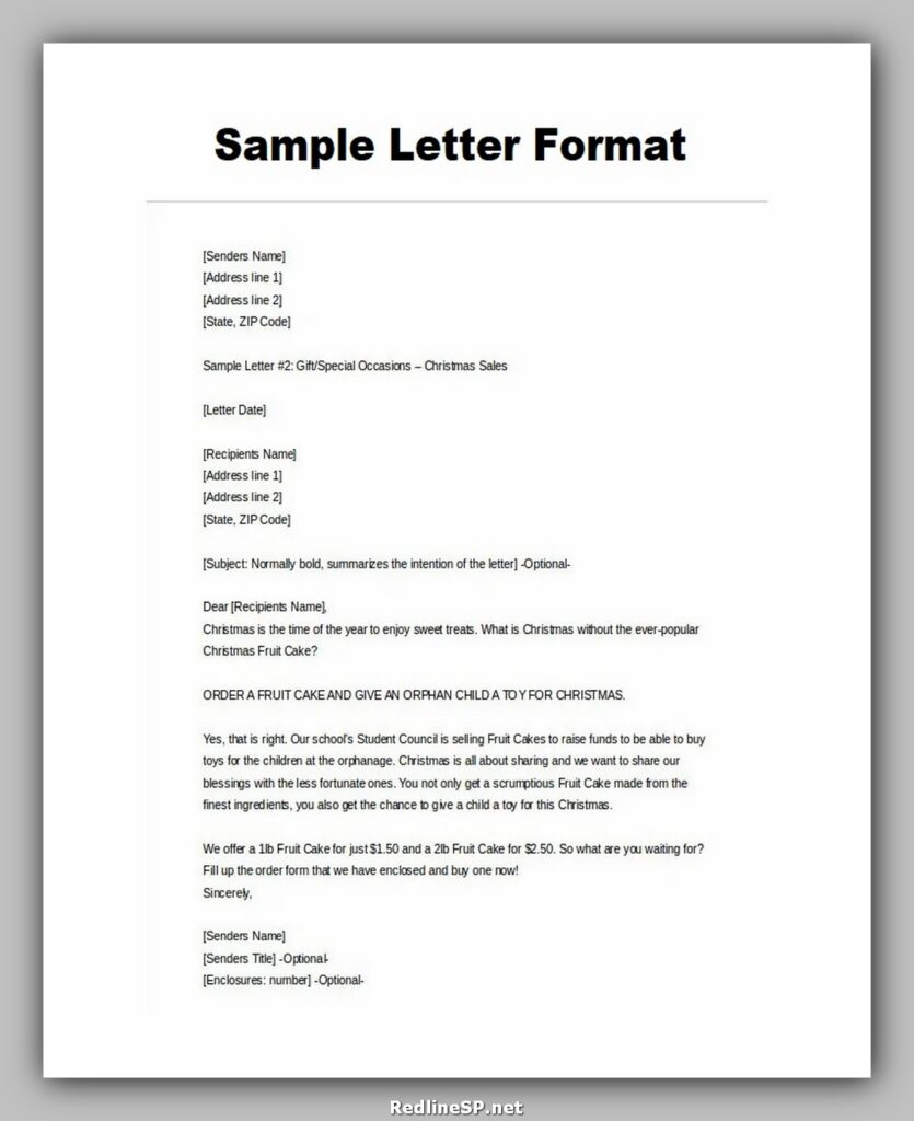 sales letter format 01