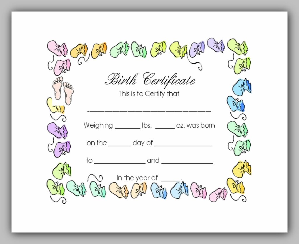 Birth Certificate Template Birth Certificate Template