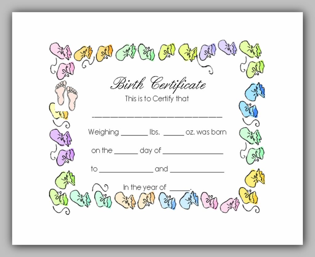 Birth Certificate Template