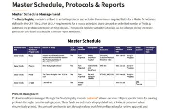 Master Schedule Template