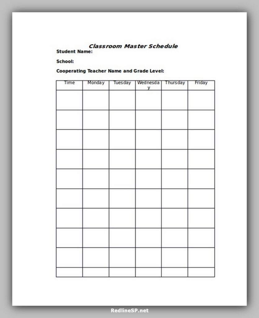 14 Amazing Master Schedule Template - RedlineSP