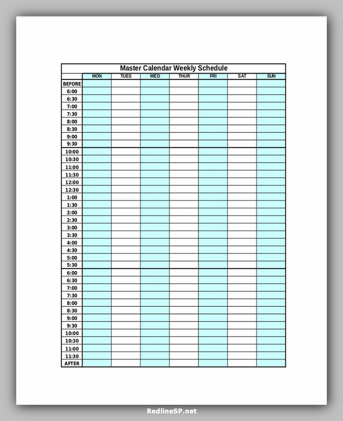 14 Amazing Master Schedule Template RedlineSP