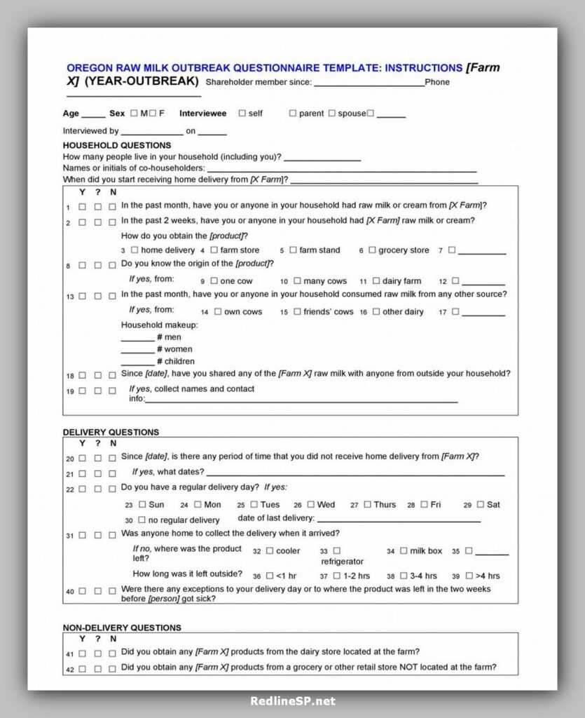 Questionnaire Template 15