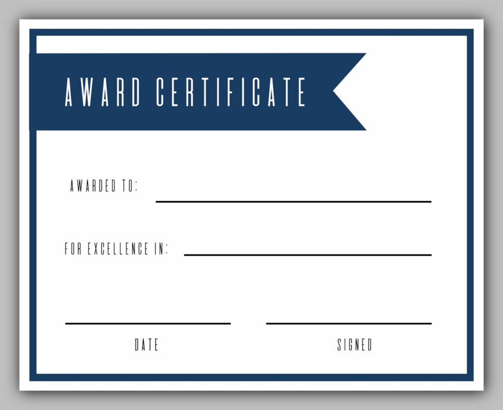 award certificate template 10