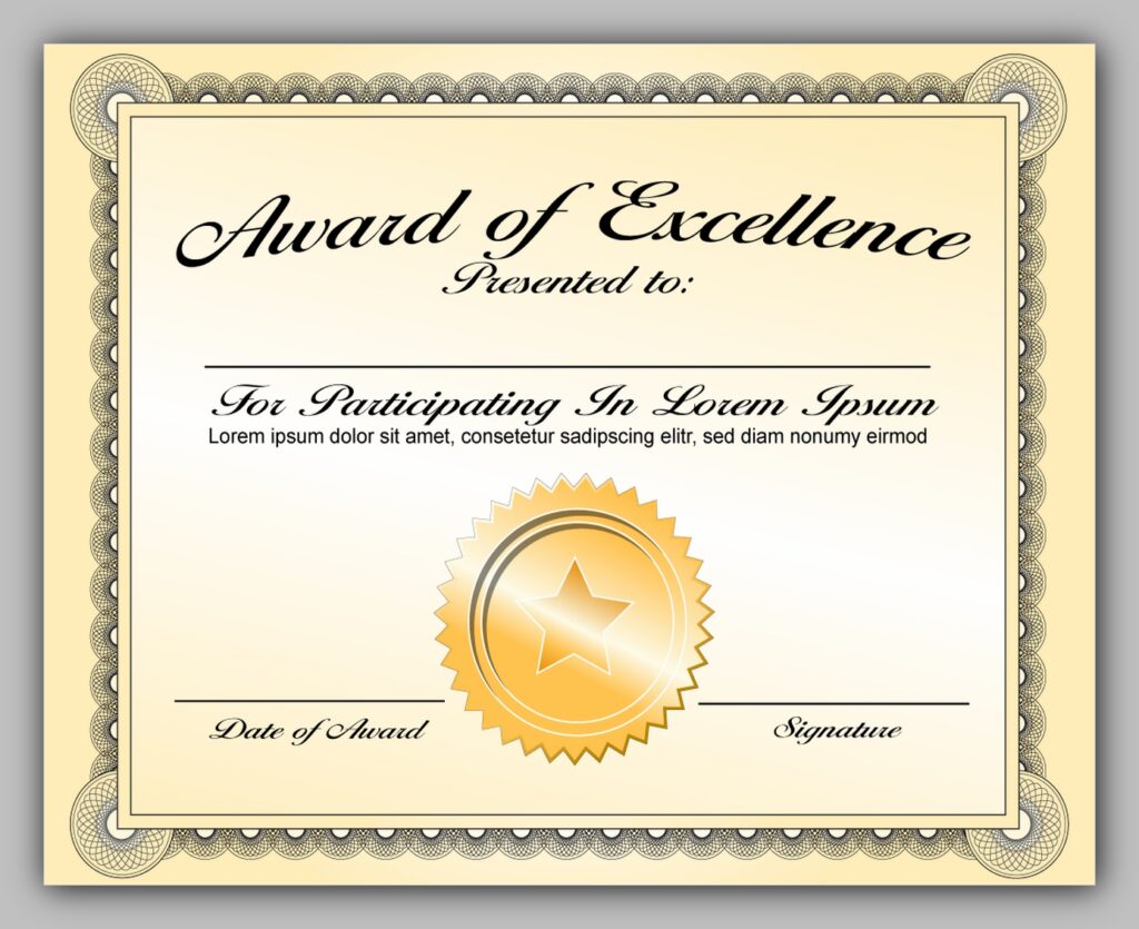 award certificate template 17