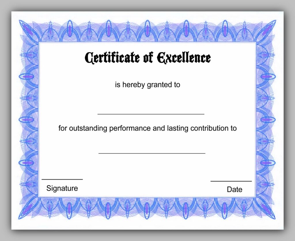 Certificate Templates Free Download