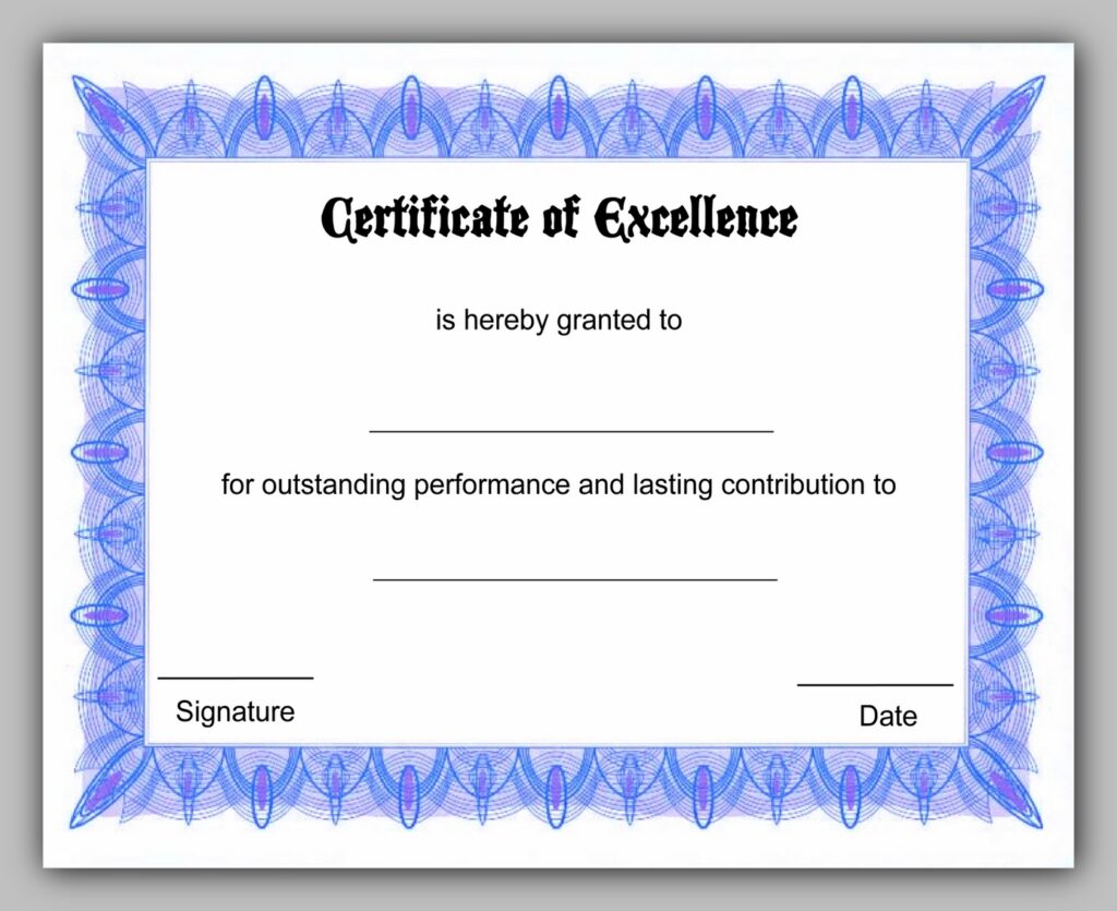 Certificate Templates Free Download Certificate Templates Free Download