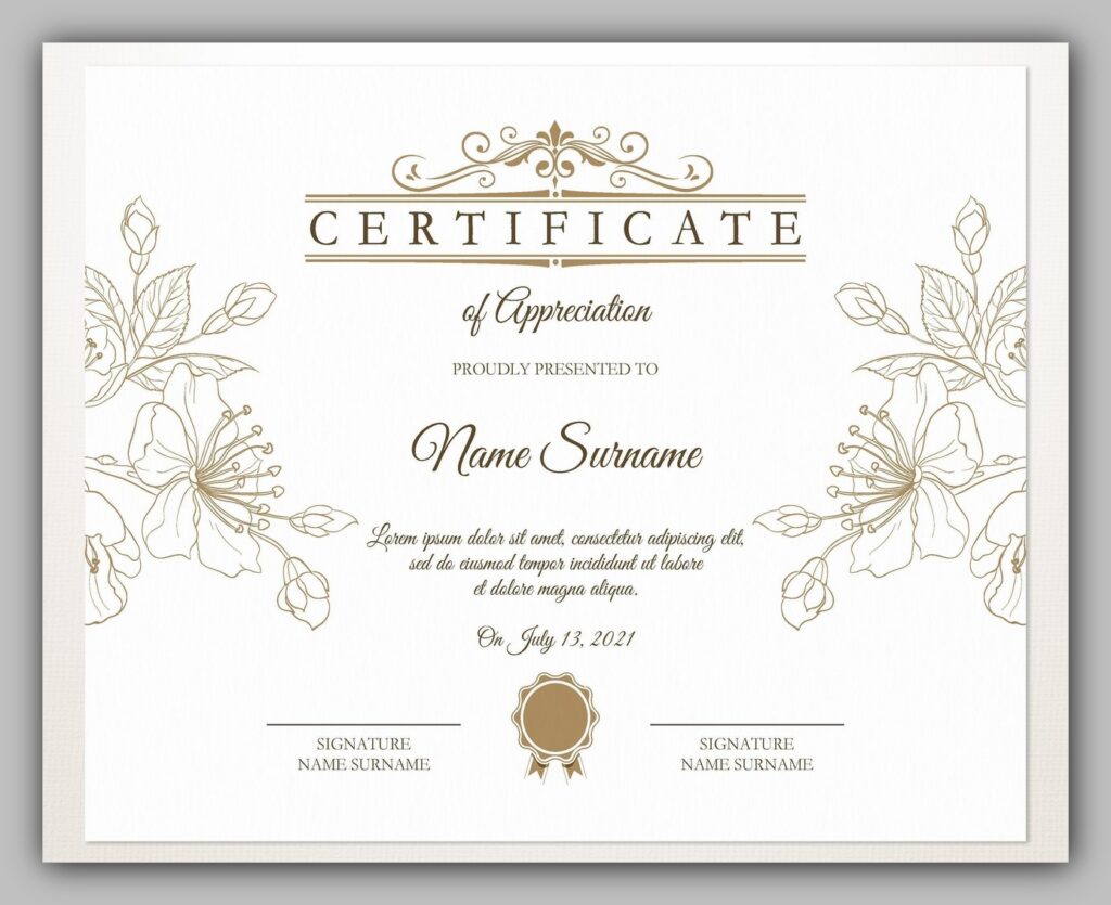 certificate template free download 11