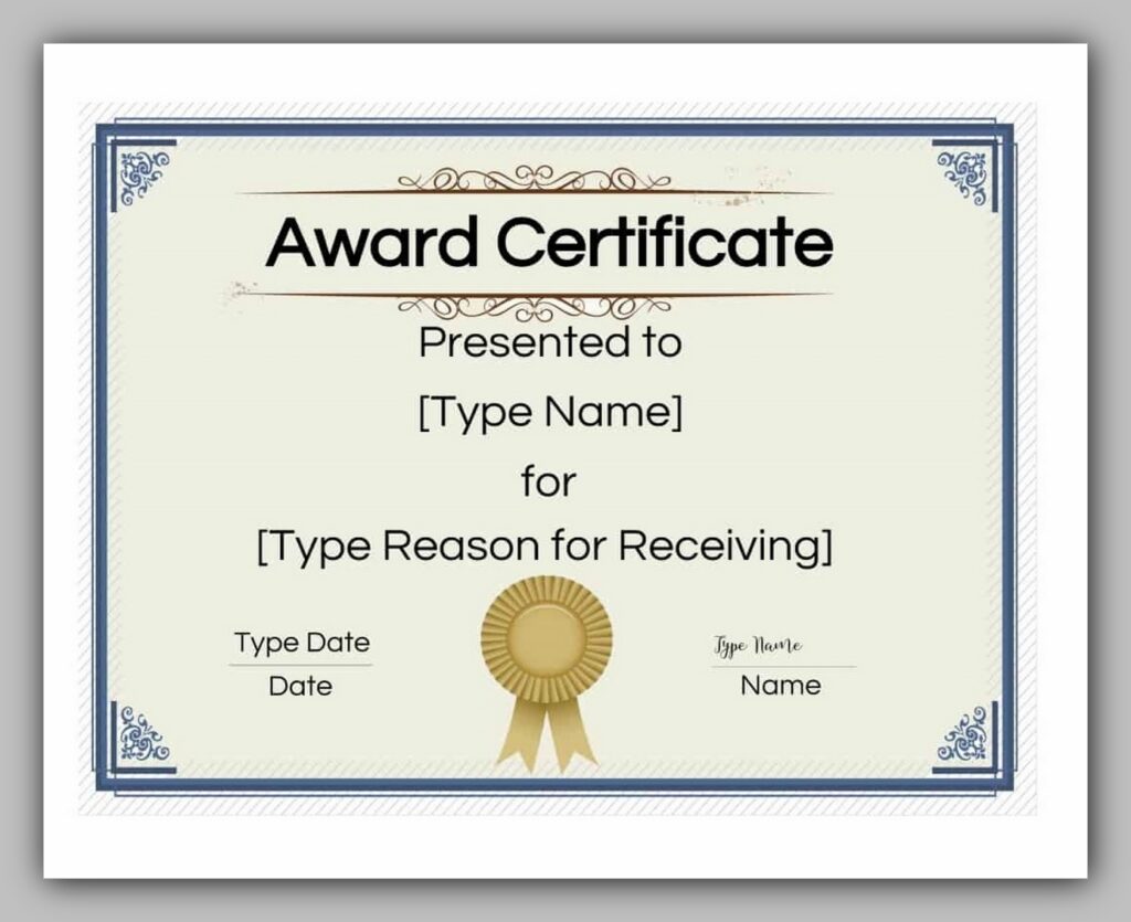 certificate template free download 13