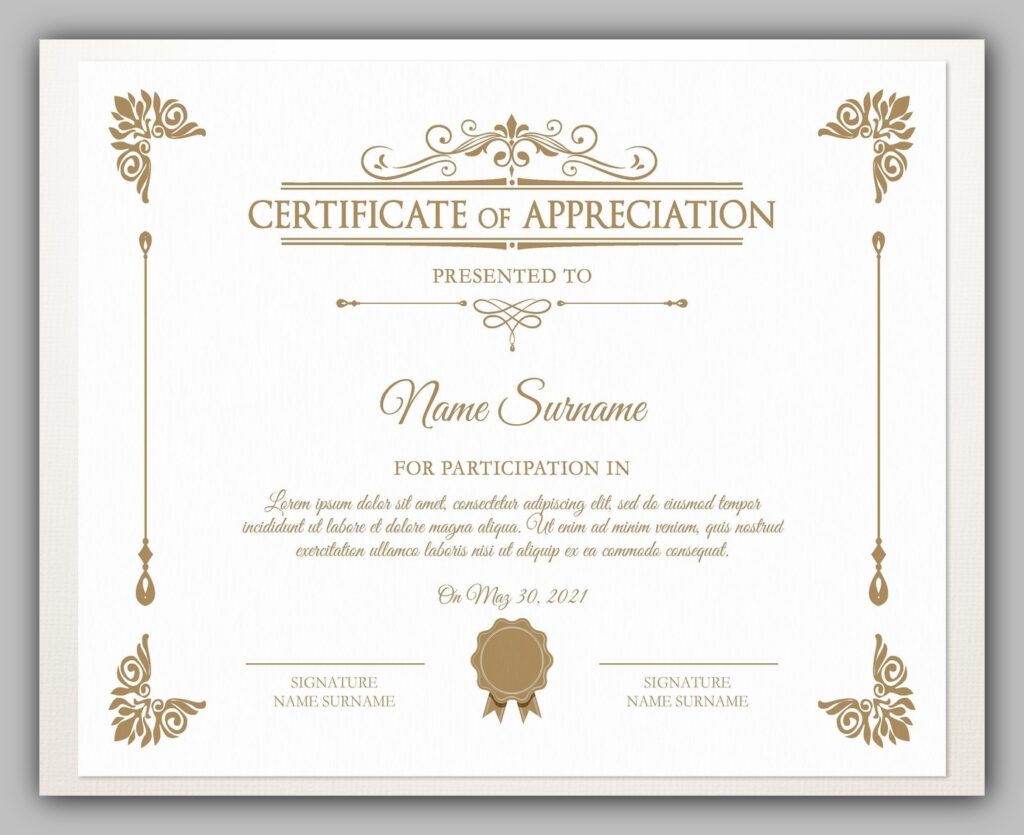 certificate template free download 14