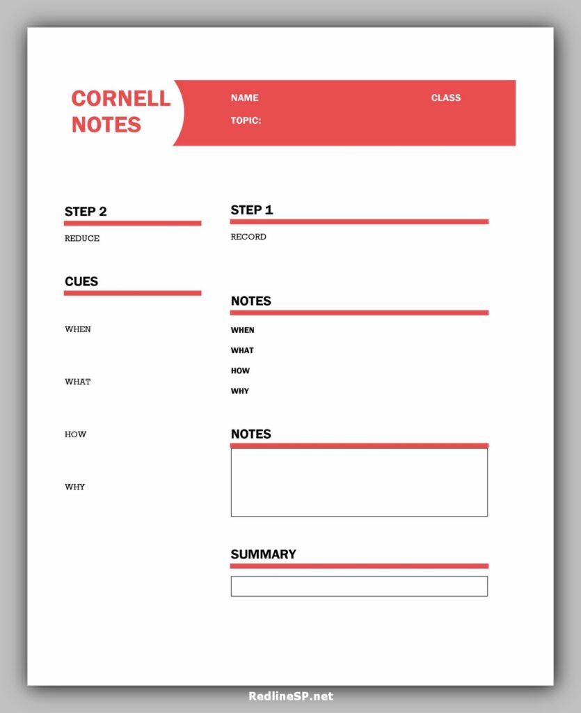 Cornell Notes Example Cornell Notes Example