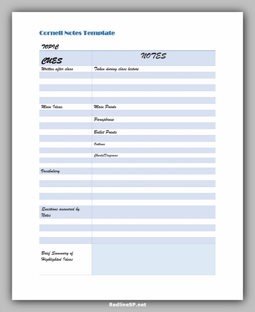 cornell note template 02