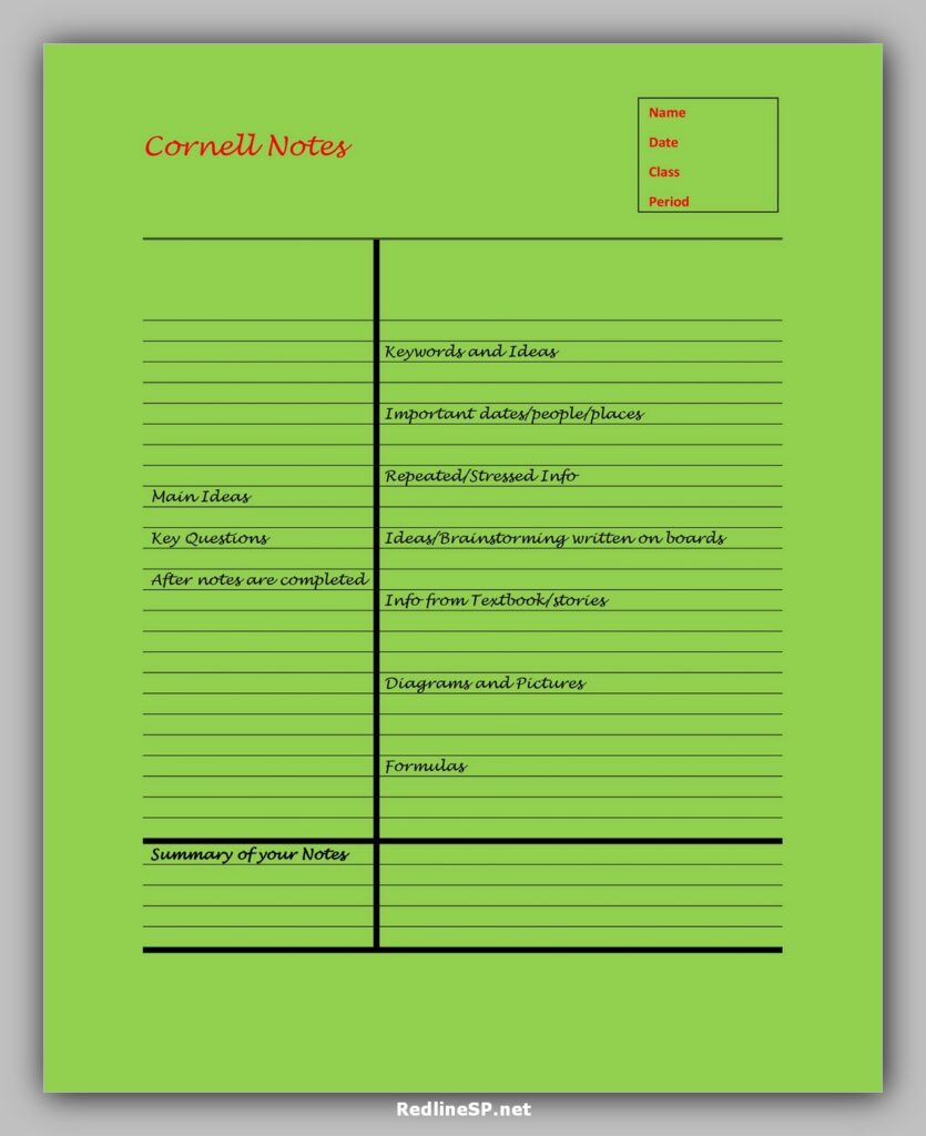 cornell note template 05