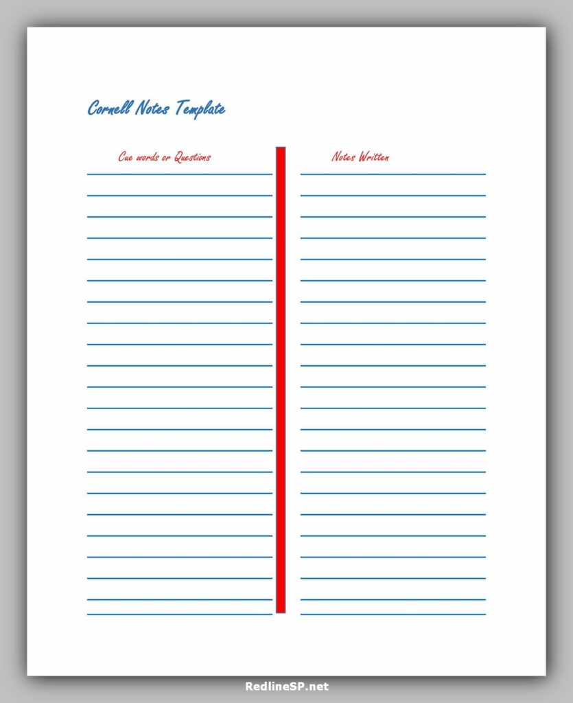 cornell note template 06