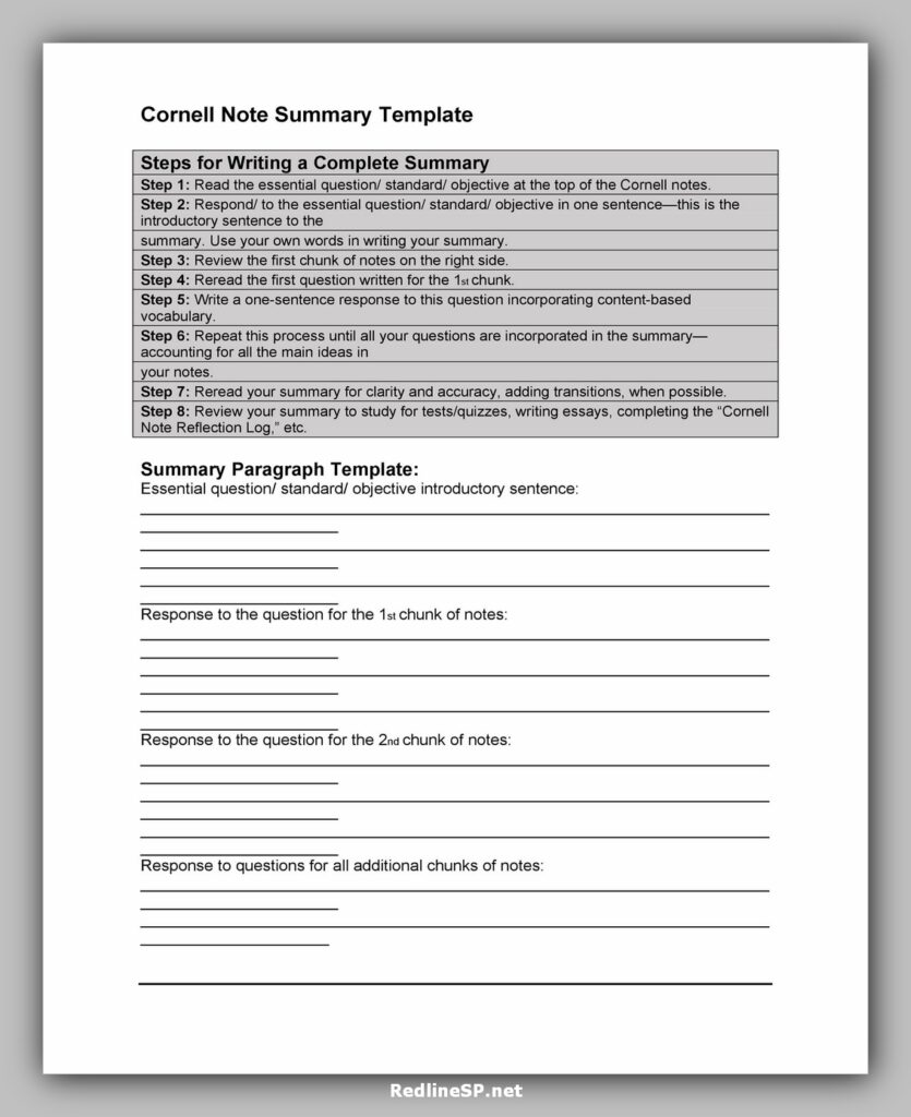 cornell note template 31