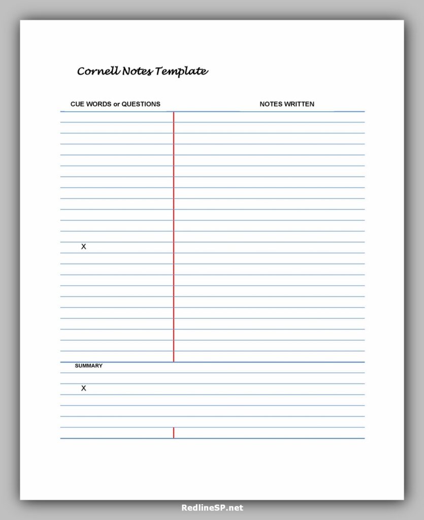 cornell note template 32 cornell note template 32