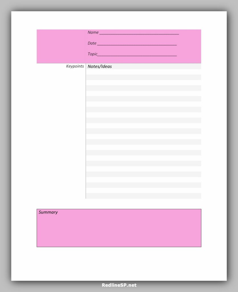 cornell note template 38 cornell note template 38