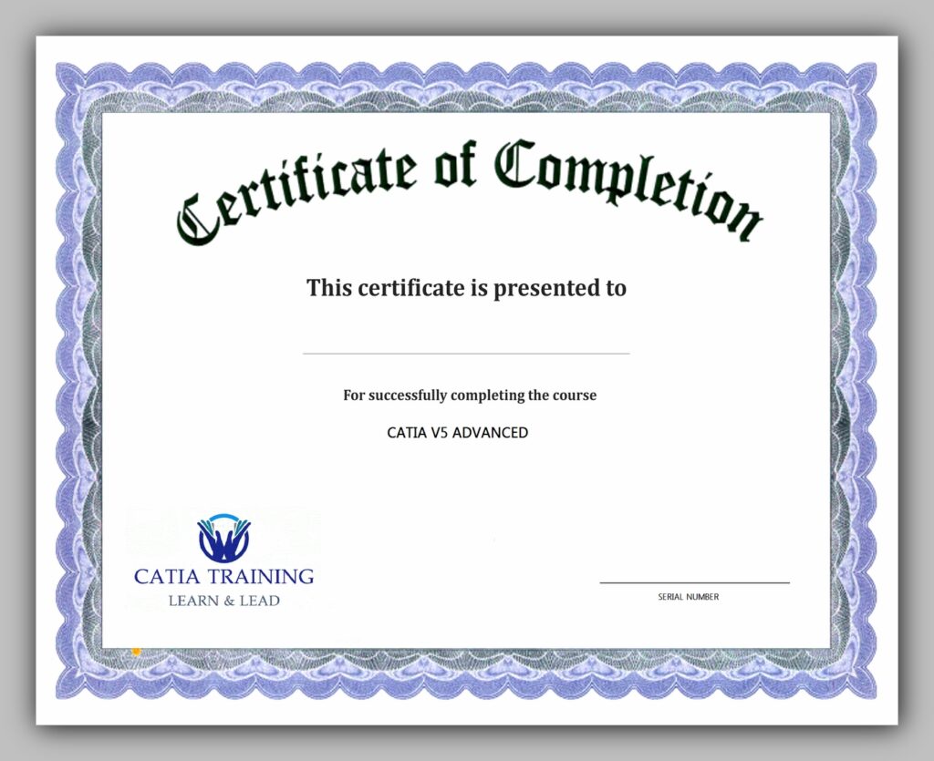 Printable Certificate of Completion