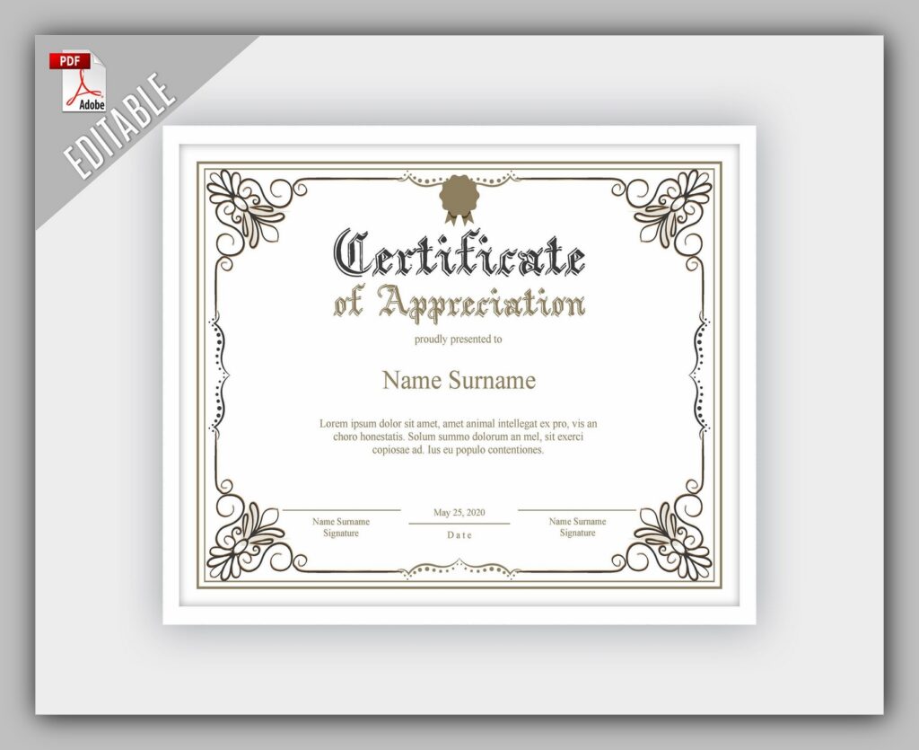 printable certificate template 06