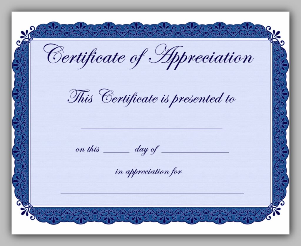 printable certificate template 10