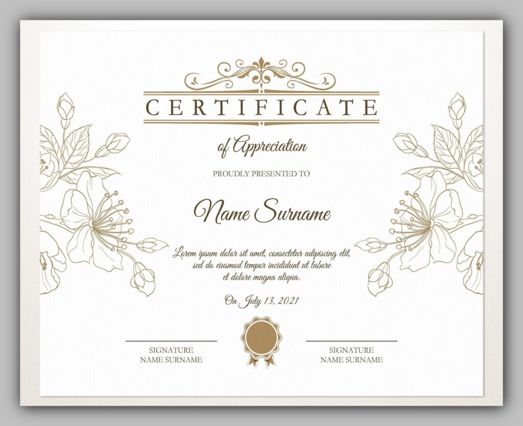 printable certificate template 11