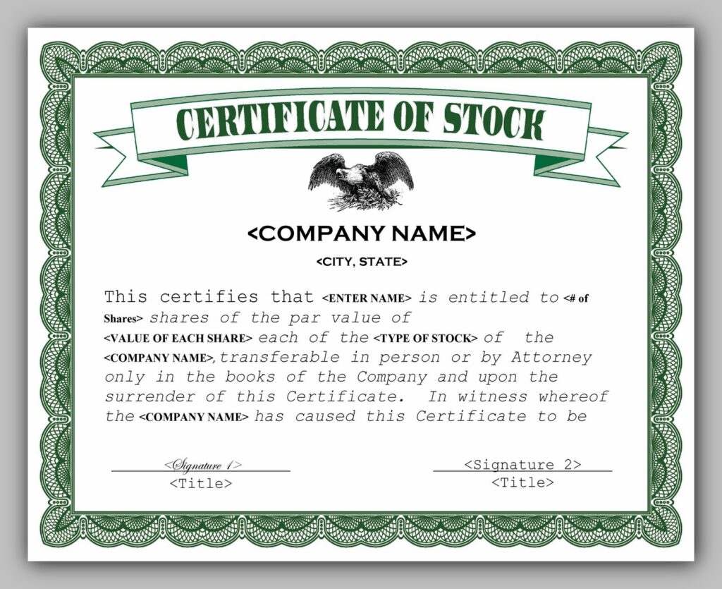 share certificate template 01