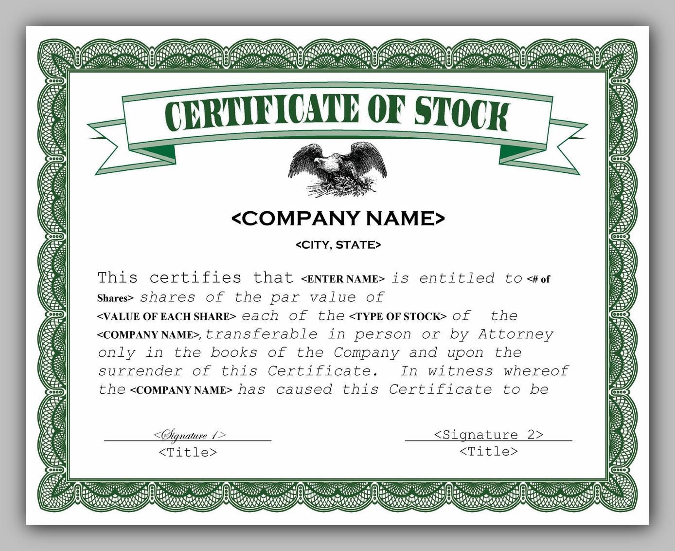 43 Free Share Certificate Template RedlineSP
