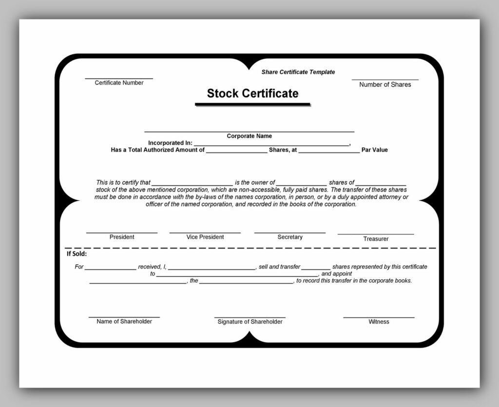 share certificate template 09