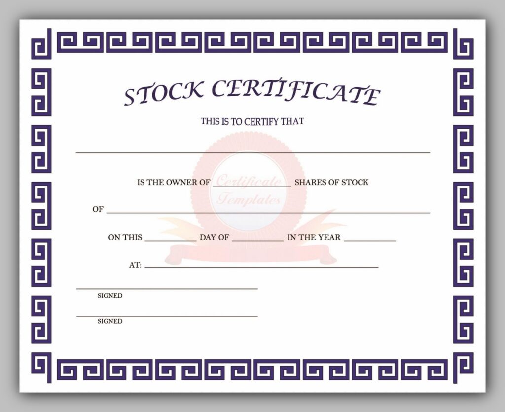 share certificate template 11