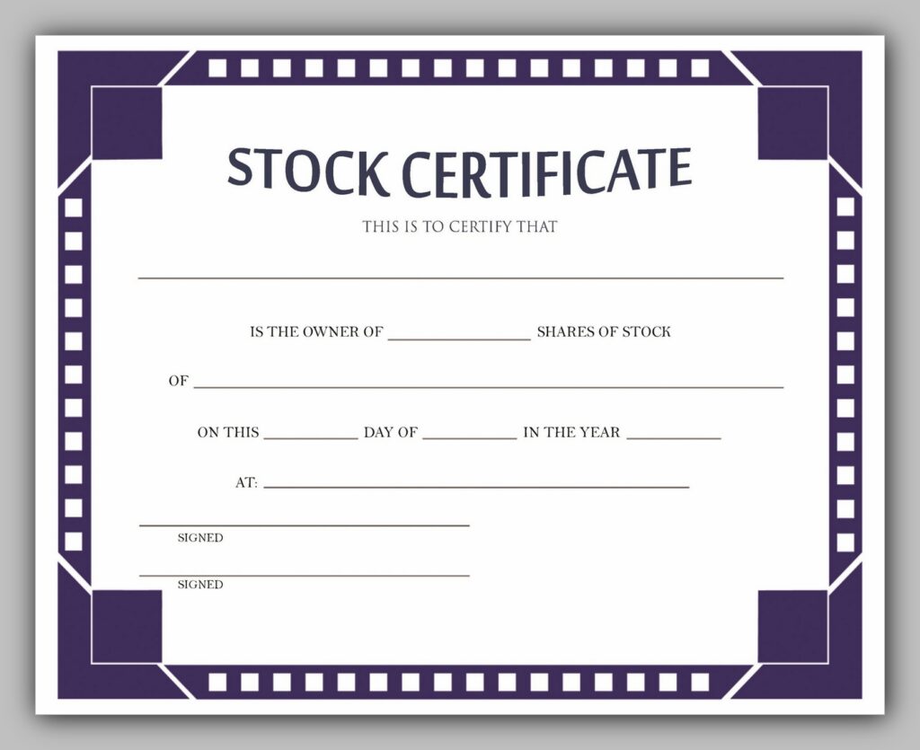share certificate template 12