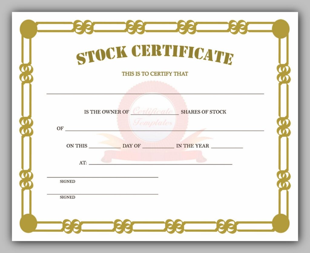 share certificate template 13
