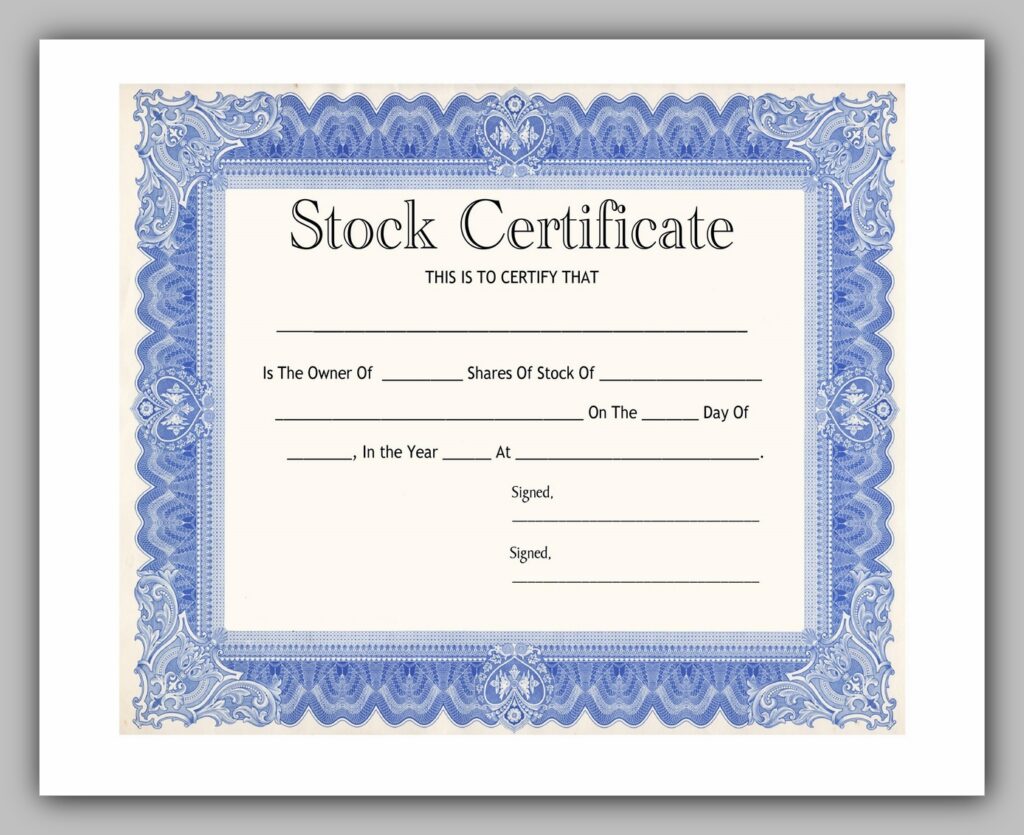 share certificate template 16