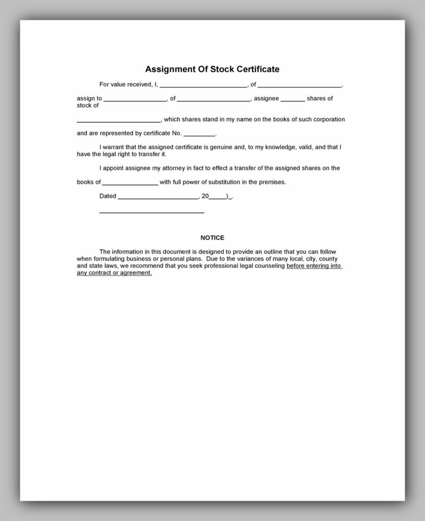 share certificate template 29