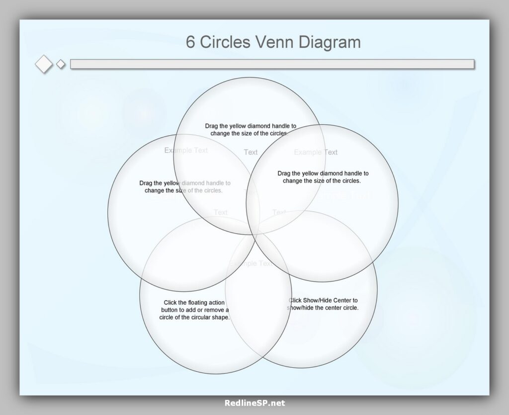 6 Circles Venn Diagram Template