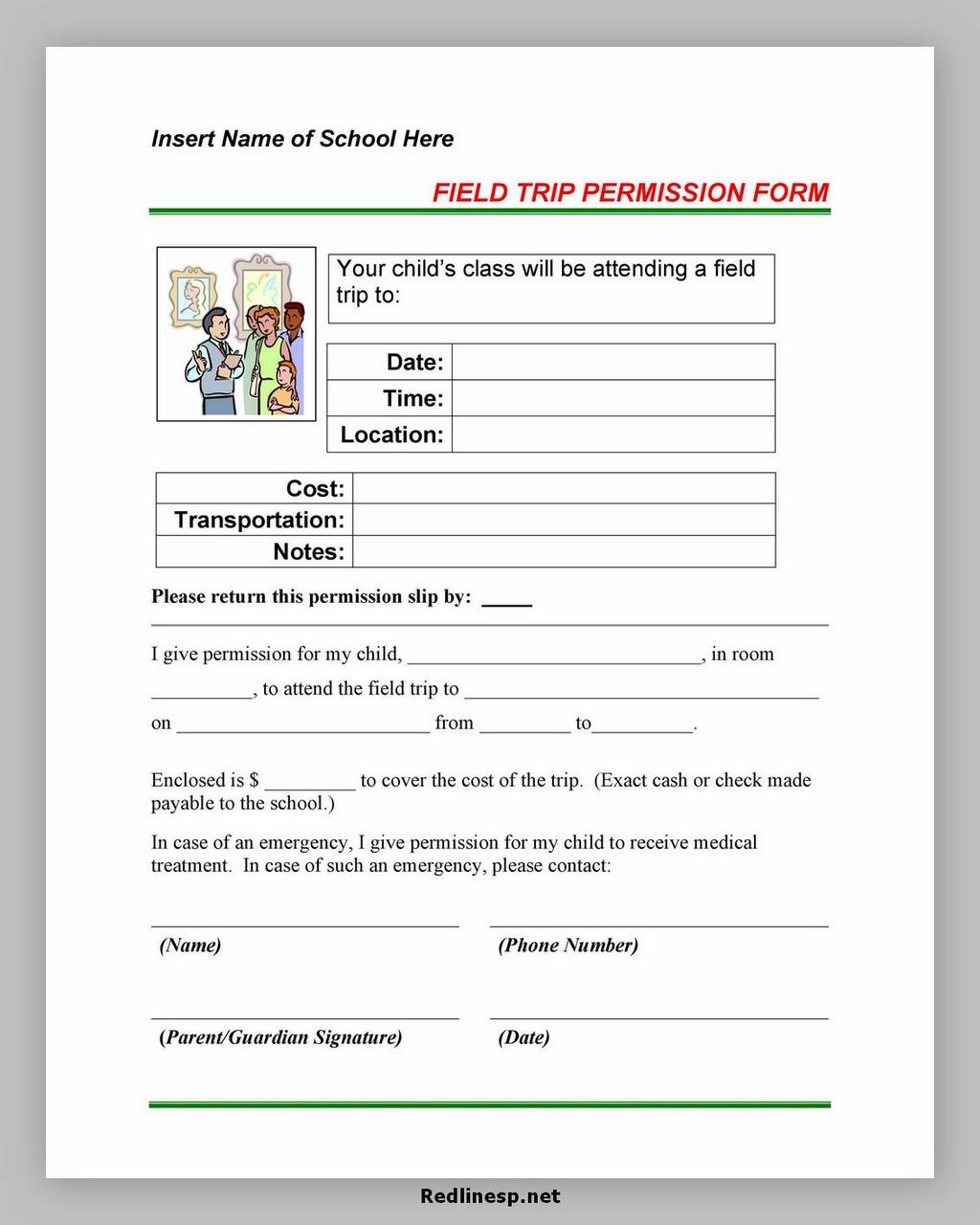 40-free-permission-slip-template-redlinesp