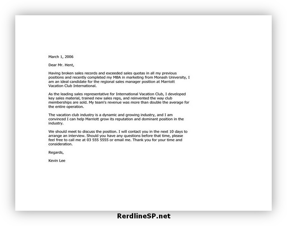 Email Cover Letter Format 01