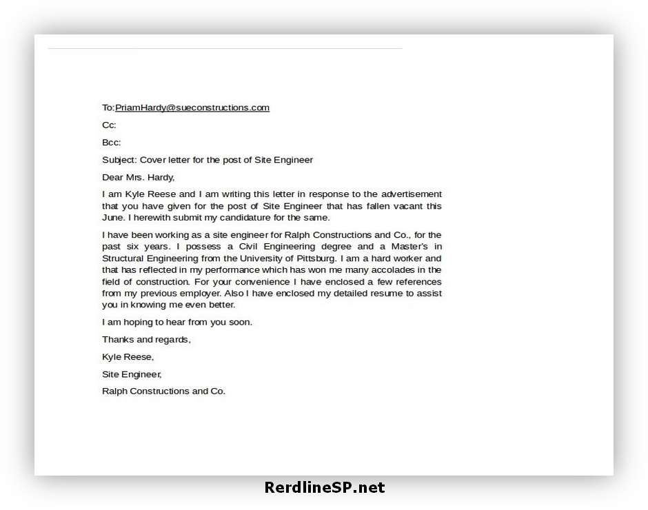 Email Cover Letter Format 06 Email Cover Letter Format 06